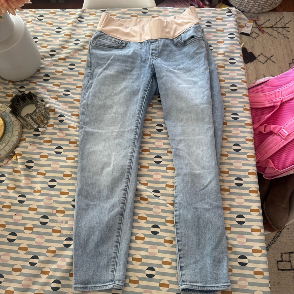 GAP Women's Light Blue Skinny Jeans Maternity 29